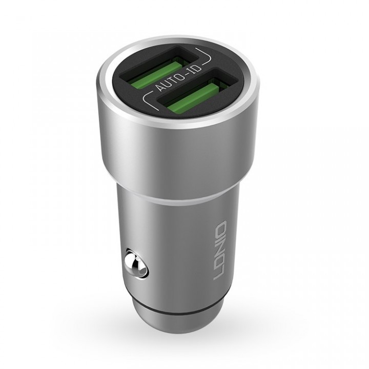LDNIO C302 - Zinc Alloy 3.6A 2-Port USB Car Charger