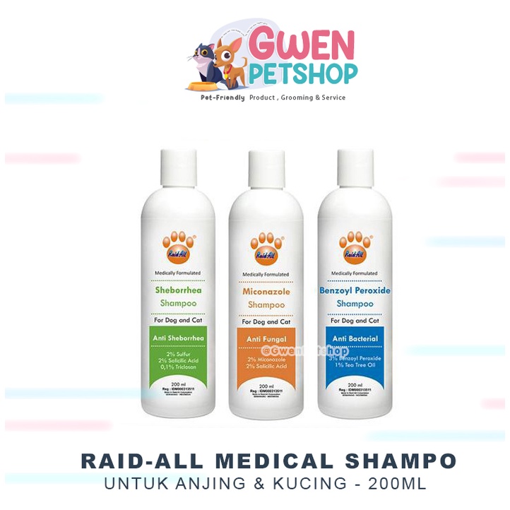 SHAMPOO KUCING SHAMPO ANJING RAID ALL RAIDALL / ANTI BAKTERI / ANTI FUNGI / ANTI JAMUR / sheborrhea