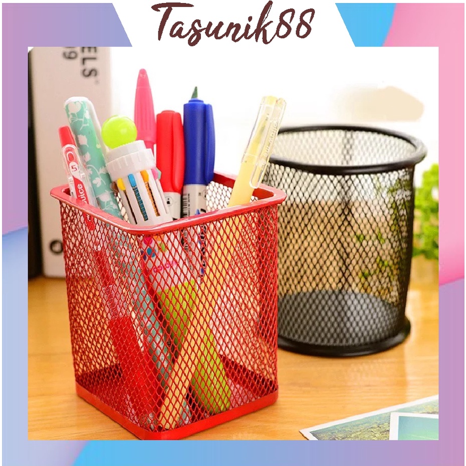 

⭐TasUnik88⭐ R010 Tempat Alat Tulis Pensil Pena Bulat Besi Pen Pensil IMPORT MURAH