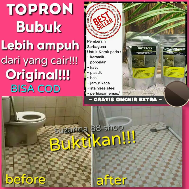 topron bubuk pembersih kerak kamar mandi paling ampuh!!! original!!!