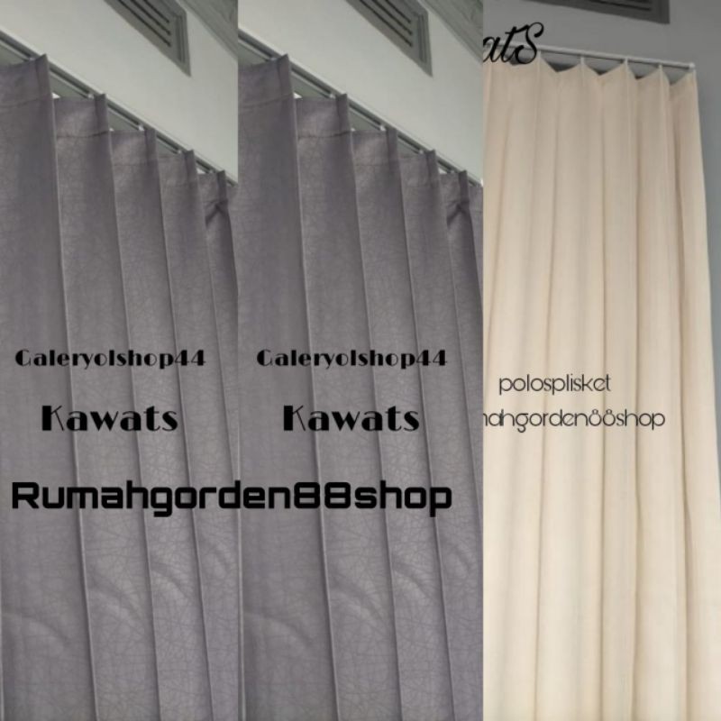 Gorden polos plisket / Gorden Kawats cantolan Huruf-S