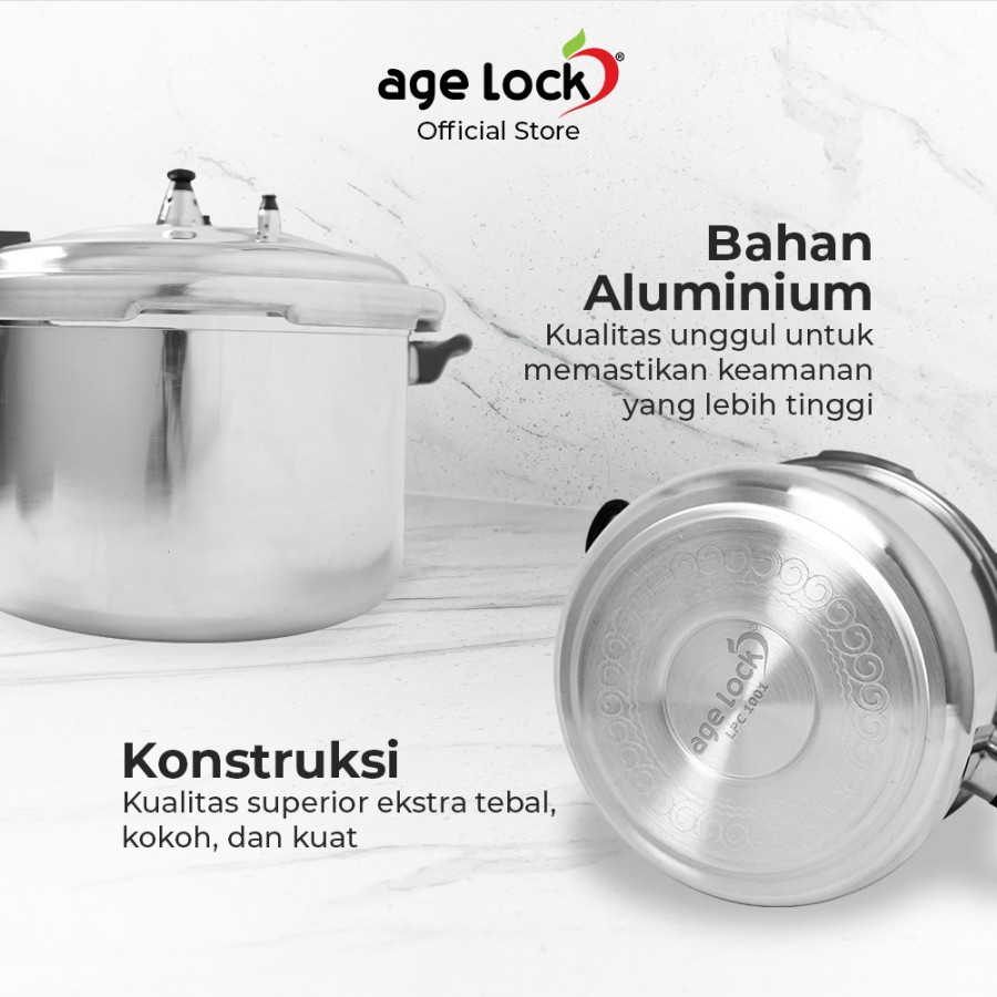 AGE LOCK LPC 1001 Pressure Cooker / Panci Presto 10 Liter