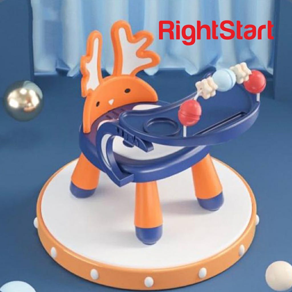 RIGHTSTART HIGH CHAIR 2381 3IN1 DEER CHAIR WITH TOYS - KURSI MAKAN BAYI