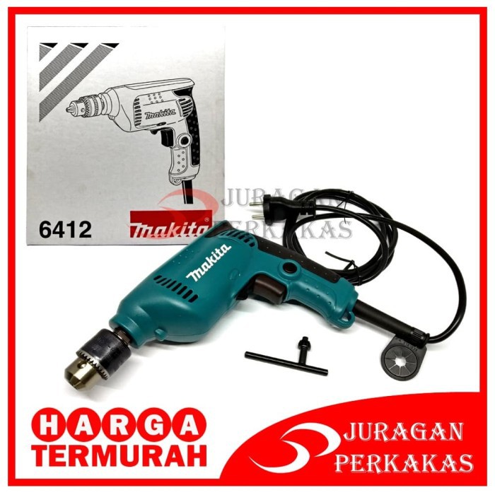 MAKITA 6412 MESIN BOR TANGAN BESI KAYU BOR LISTRIK 10MM BOLAK BALIK