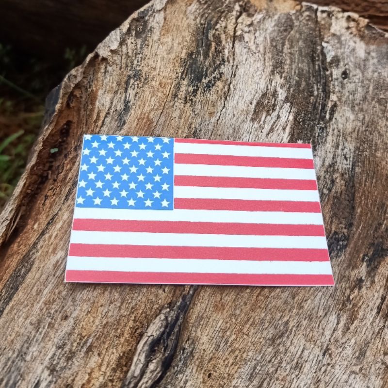 Sticker Bendera Amerika Serikat USA Stiker Helm Motor Gojek Grab Kamar Lemari Kos