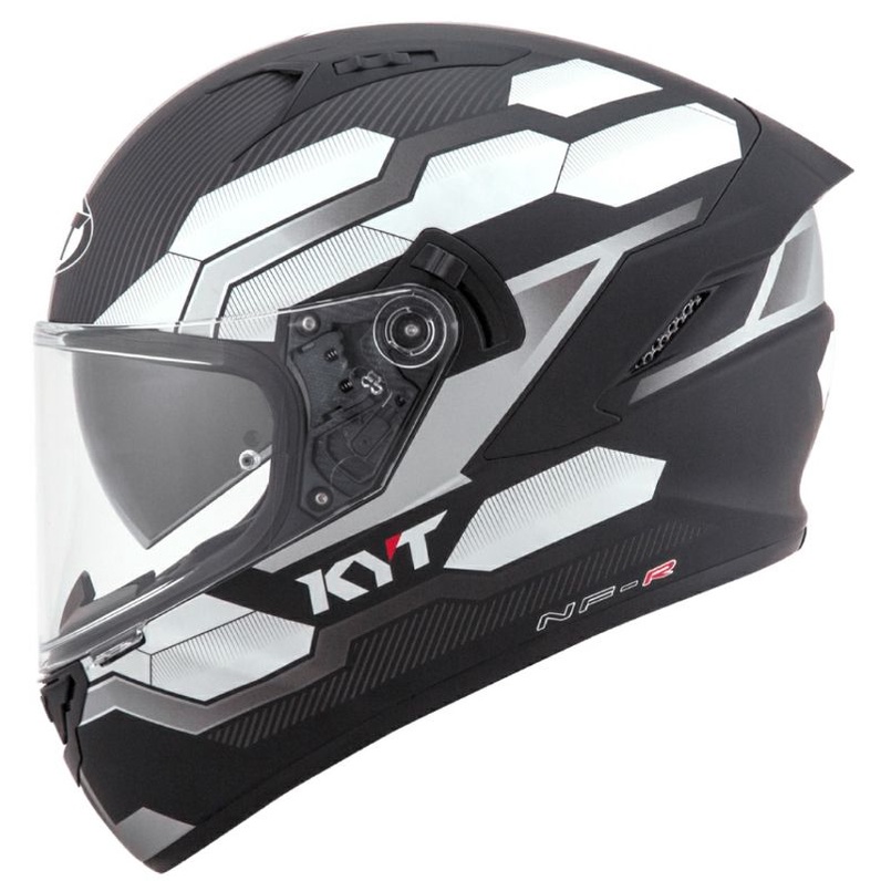 kyt nfr hexagon matt black silver