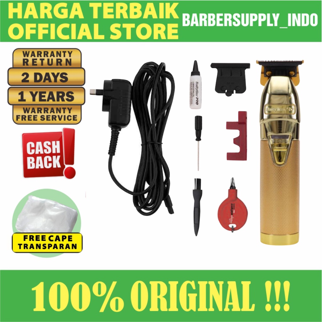 BABYLISS PRO TRIMMER FX GOLD ORI / MESIN ALAT CUKUR KUMIS JENGGOT