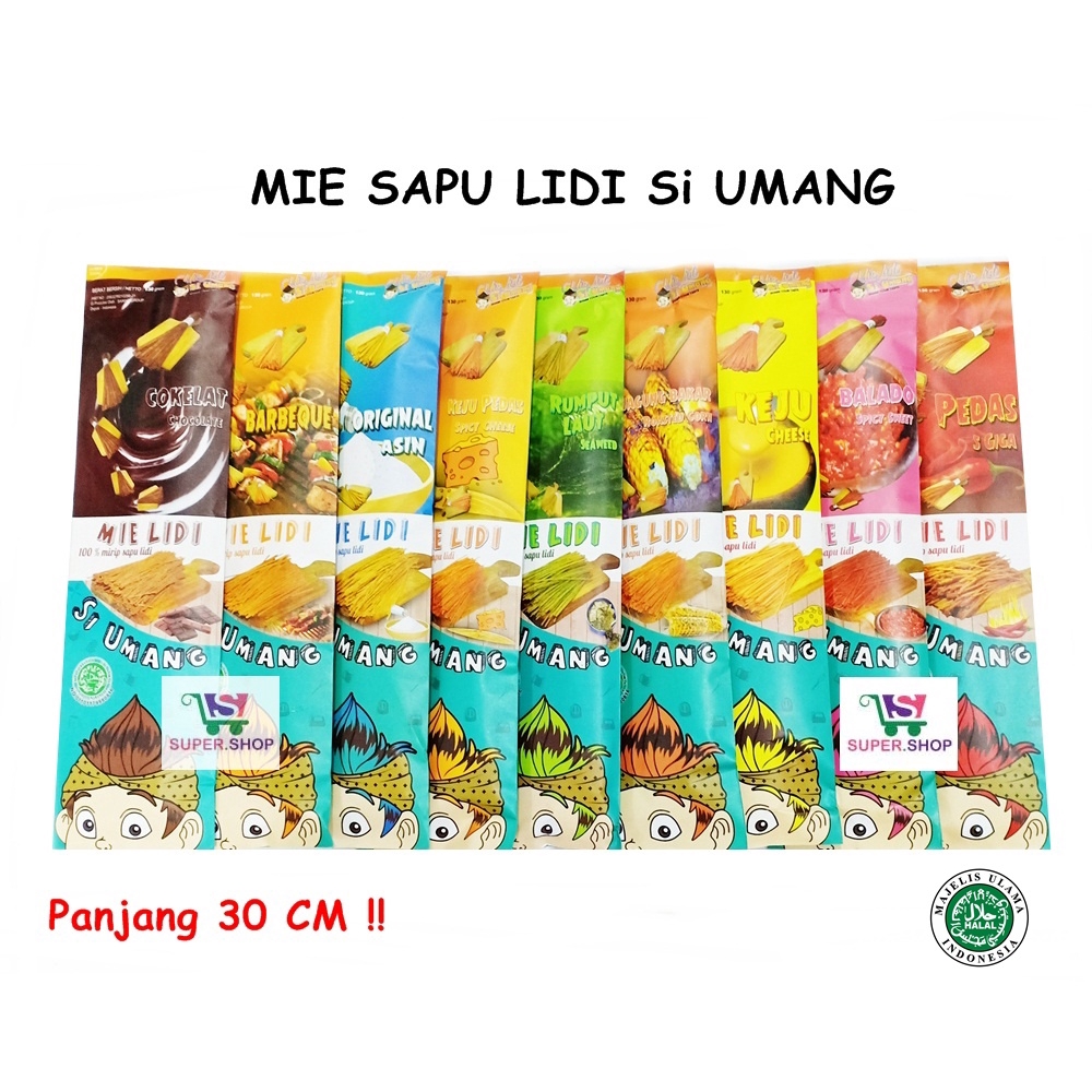 

Mie Lidi Si Umang / Cemilan Snack Sapu Lidi 130 Gram Sambal Matah / Ayam Geprek