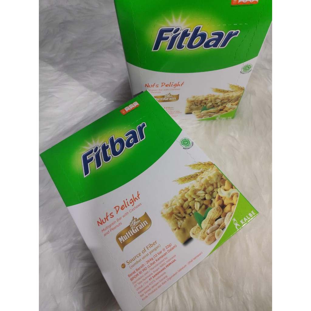 Fitbar Tiramisu Choco Nuts Fruit Delight Multigrain 12 pcs x 22 gram