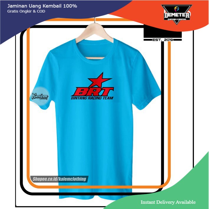 Kaos Baju BRT Racing Logo Kaos Otomotif Racing Murah - KALEMCLOTHING -Mawar