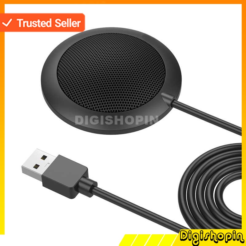 Microphone Desktop USB 360 Degree Plug and Play USB Mikrophone Untuk PC laptop Smartphone Microphone Table Conference Zoom