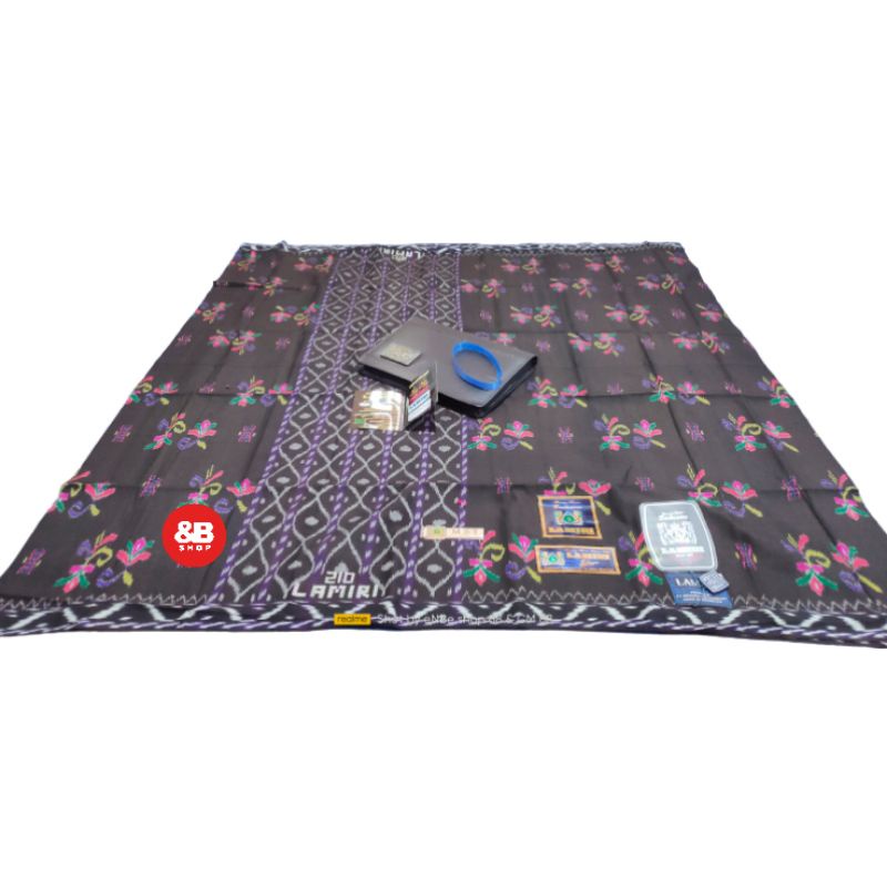 sarung lamiri S80 full sutra original mustamin MST kembang hitam