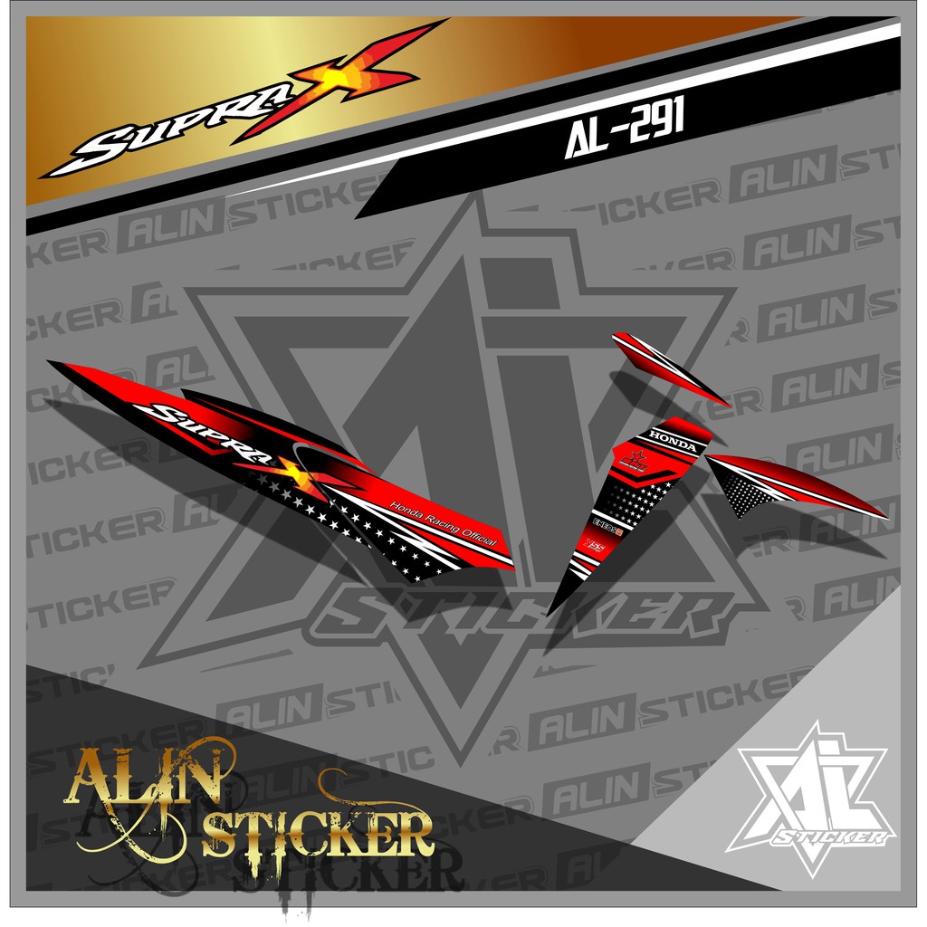 291 Striping Honda Supra X 125 - Sticker Striping Keren Supra X 125 Racing Road