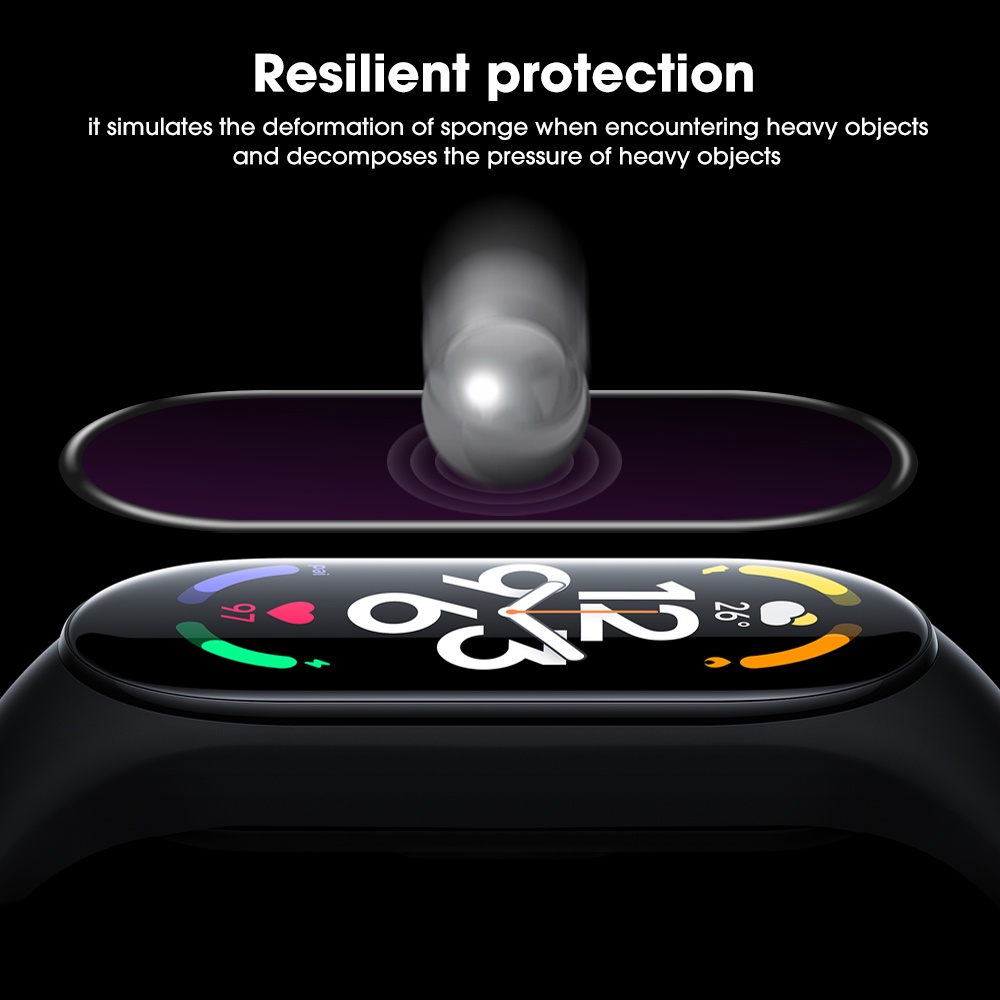 Film Pelindung Layar 3D Curved Anti Gores Untuk Smartwatch Mi Band 7 7NFC / Smart Watch