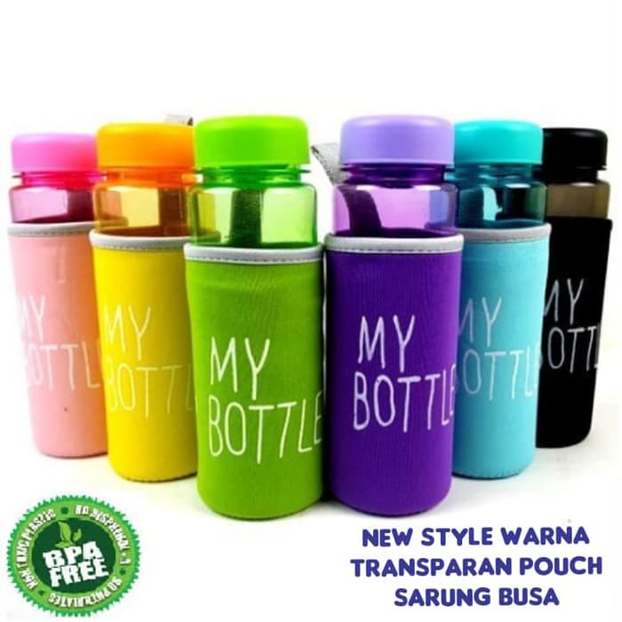 My Bottle Warna Transparan Pouch Sarung Busa