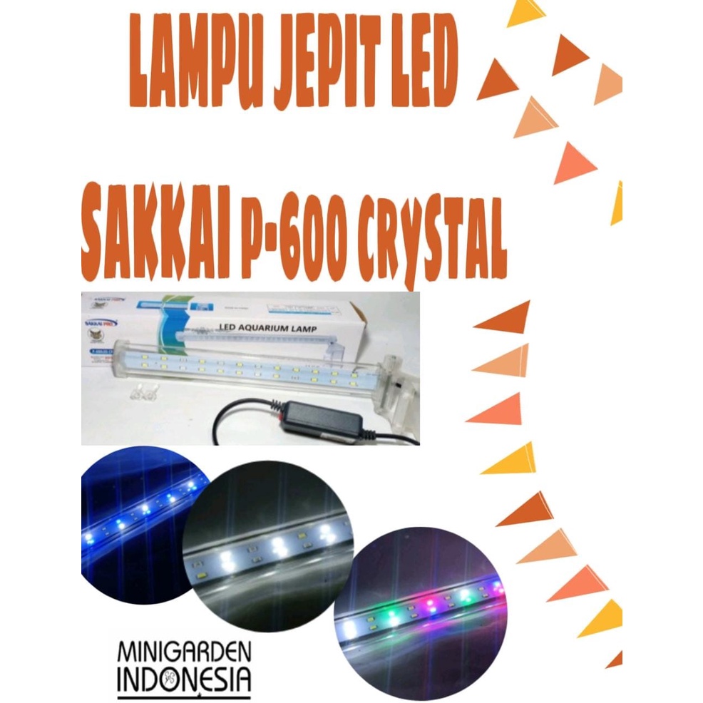 SAKKAI PRO P-600 LED CRYSTAL LAMPU LED JEPIT AQUARIUM AQUASCAPE