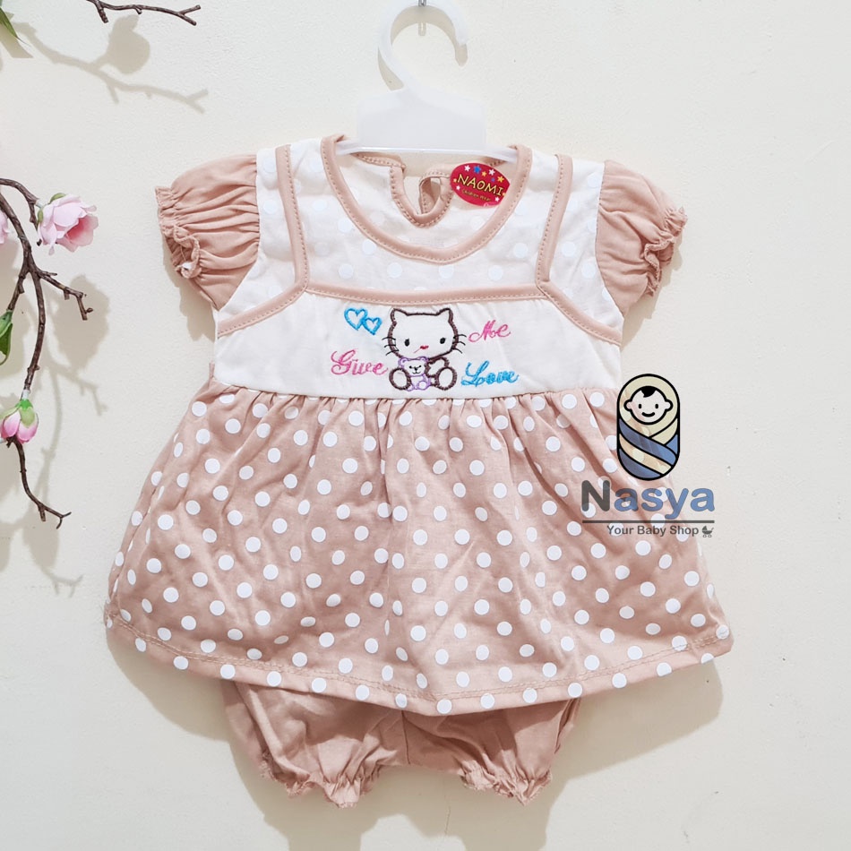 [N-033] Setelan Baju Bayi lucu (3-6 bulan) series cokelat