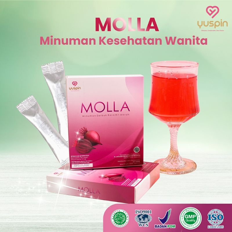 Molla drink sachet minuman kesehatan buah bit merah