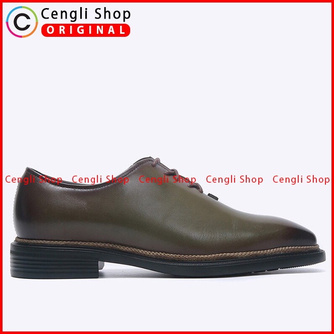 EM72 SEPATU PANTOFEL EVERBEST PRIA ORIGINAL FORMAL KULIT ASLI HIJAU