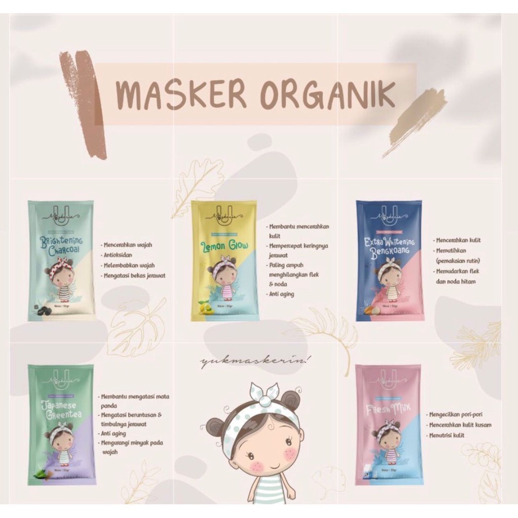 Umaskerin Wash Off Mask Series BPOM 15gr