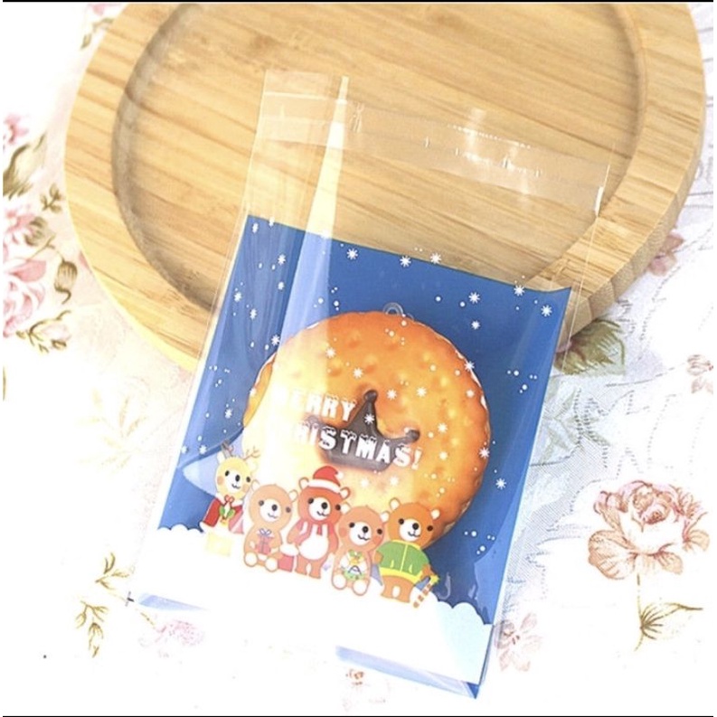 Plastik Kue Cookies Natal / Xmas / Christmast 10 x 10 cm