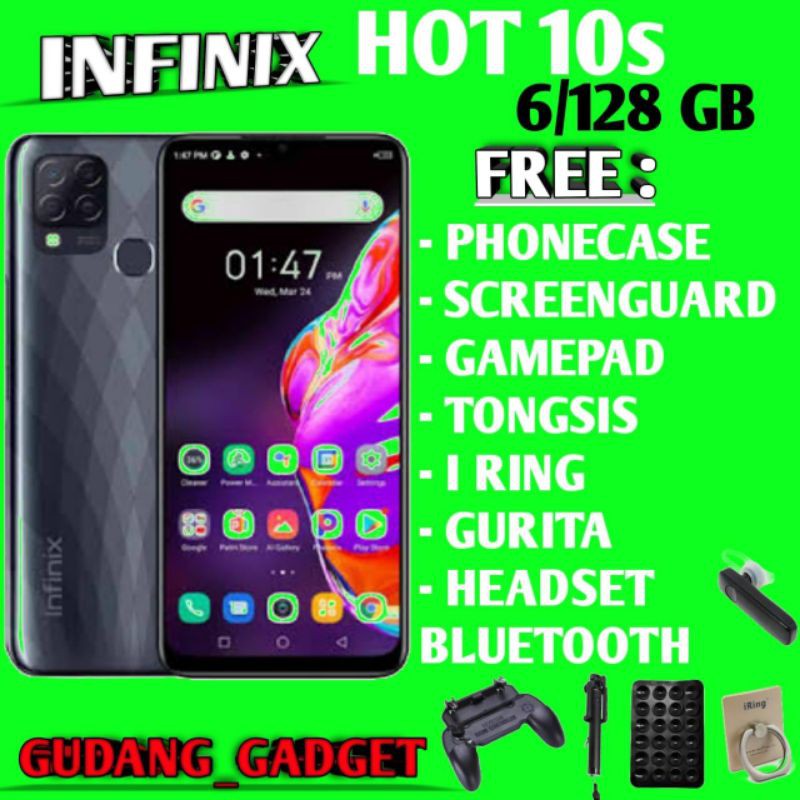 INFINIX HOT 10S 6/128 RAM 6GB ROM 128GB GARANSI RESMI
