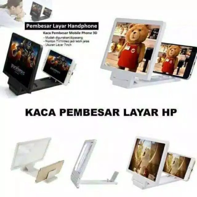 Pembesar layar hp Screen Magnifier Kaca Pembesar Layar HP Enlarged Mobile Phone Bracket Stand - R010