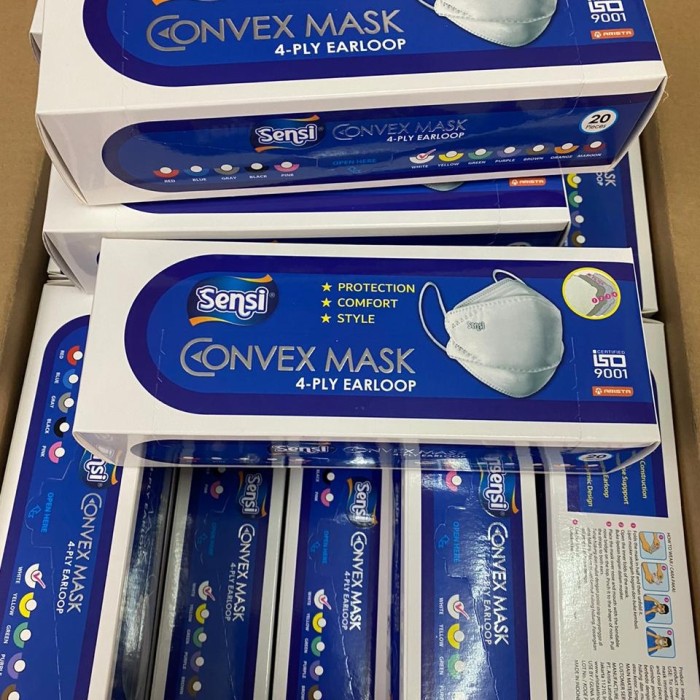 MASKER SENSI CONVEX MASK 4PLY 4D KF94 EARLOOP ISI 20 PCS