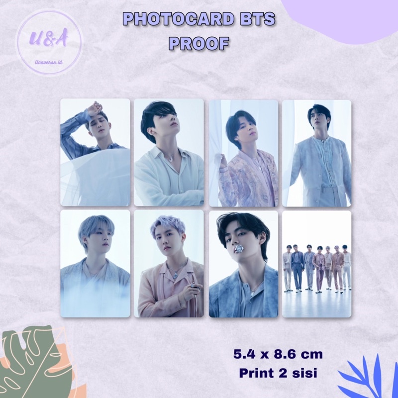 [1 SET 8 PC] PHOTOCARD BTS PROOF PC Jungkook Taehyung Suga Murah