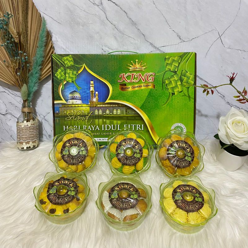 

kue kering merek king isi 6 toples