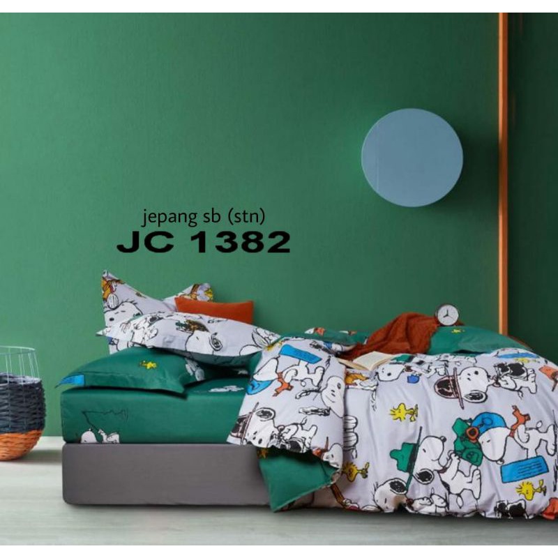 Sprei Set Bahan Katun Jepang Import Motif Snoopy JC 1382
