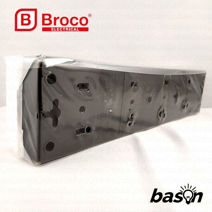 BROCO 15340 Stop Kontak Outbow 4 Lubang - 16A 250V dengan Child Protectioin