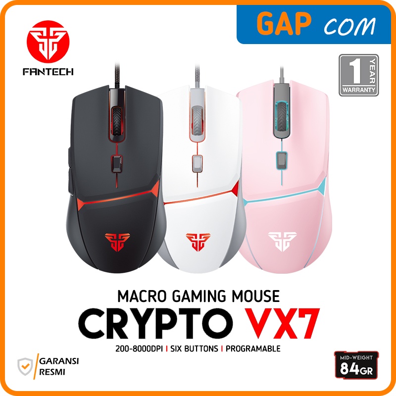Mouse Gaming Macro Fantech VX7 Crypto RGB Gaming Mouse