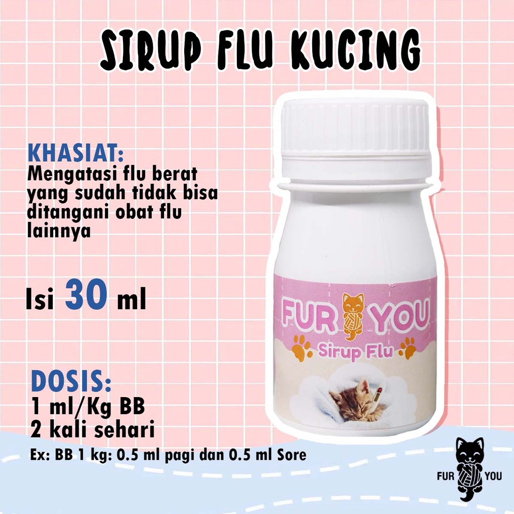 Fur You Sirup / fur you obat kucing / fur you obat flu kucing /  Sirup Flu Kucing Racikan Obat Flu K