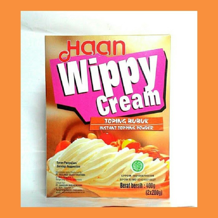 

LAINNYA-KEMASAN-MINUMAN- WHIP CREAM HAAN, WHIPPING CREAM BESAR 400GRAM -MINUMAN-KEMASAN-LAINNYA.