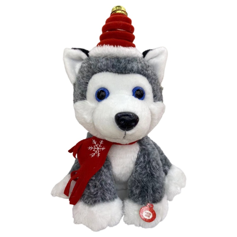 Zzz Mainan Boneka Stuffed Plush Anjing / Kucing 11 &quot;Bisa Menyanyi / Menari Untuk Hadiah Natal Anak