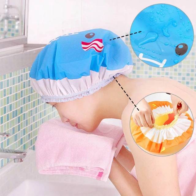 (BISA COD) SHOWER CAP / TOPI KERAMAS / TOPI MANDI