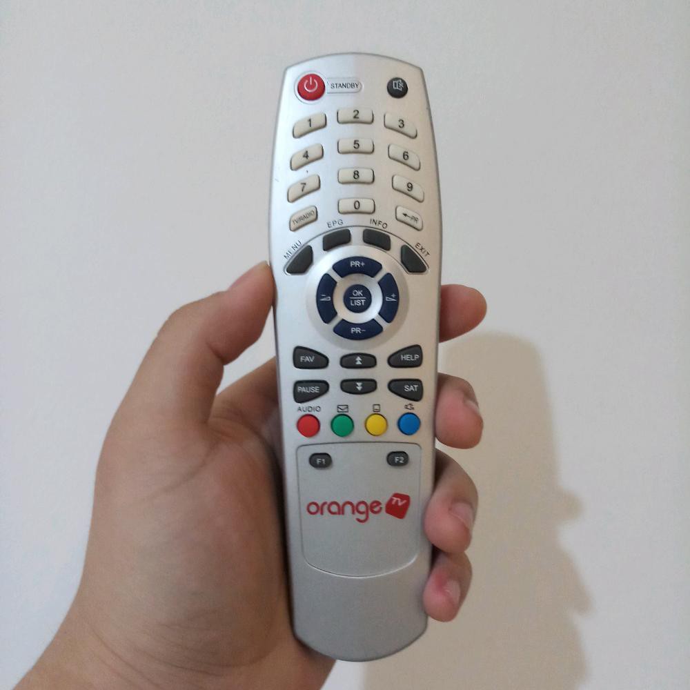 Remote TV Orange Silver