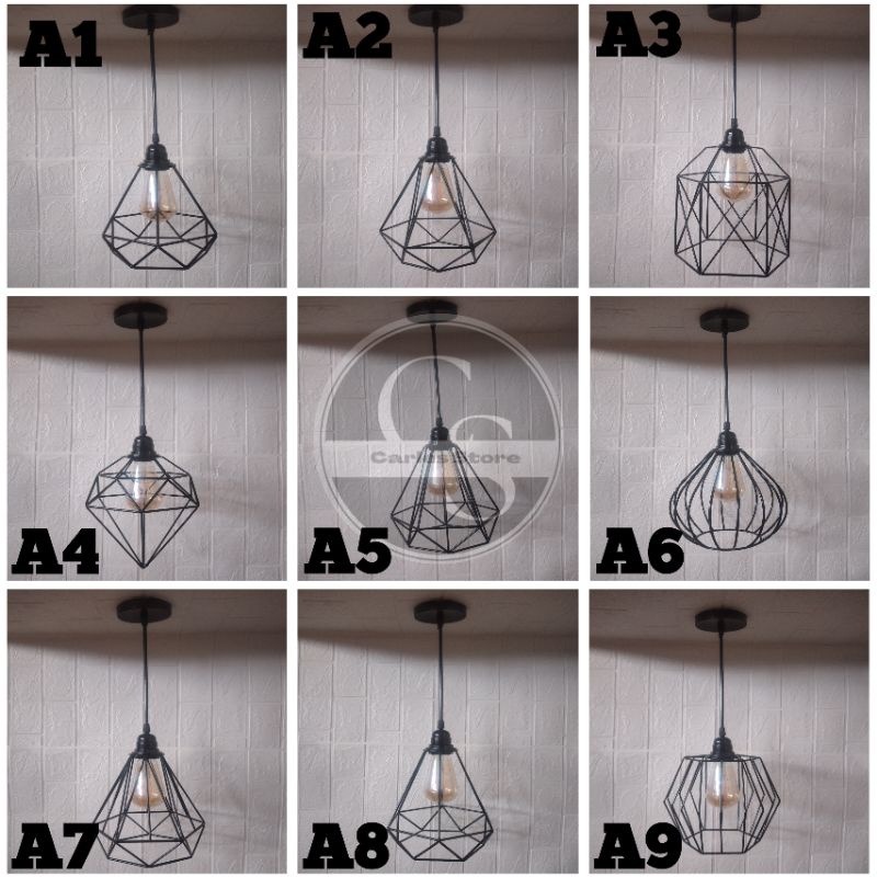 Kap Lampu Hias Dekorasi Diamond / Kap Lampu Gantung