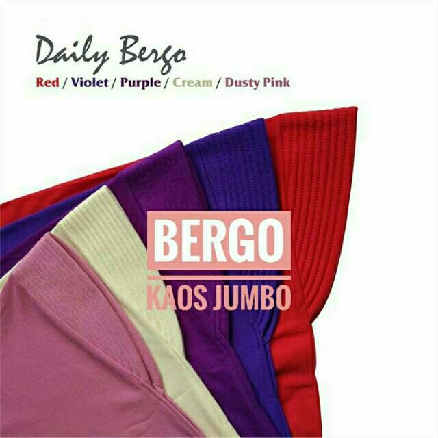 Bergo Kaos Jumbo / Daily Bergo / Jilbab Jumbo / Bergo Syari / Jilbab Syari
