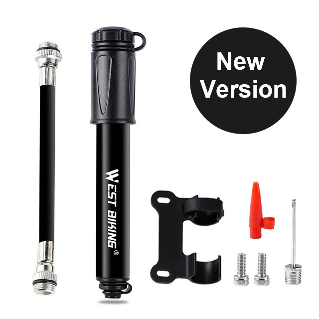 West Biking Pompa Manual Ban Sepeda Mini Bike Pump 100 PSI - A1-4-5 - Black