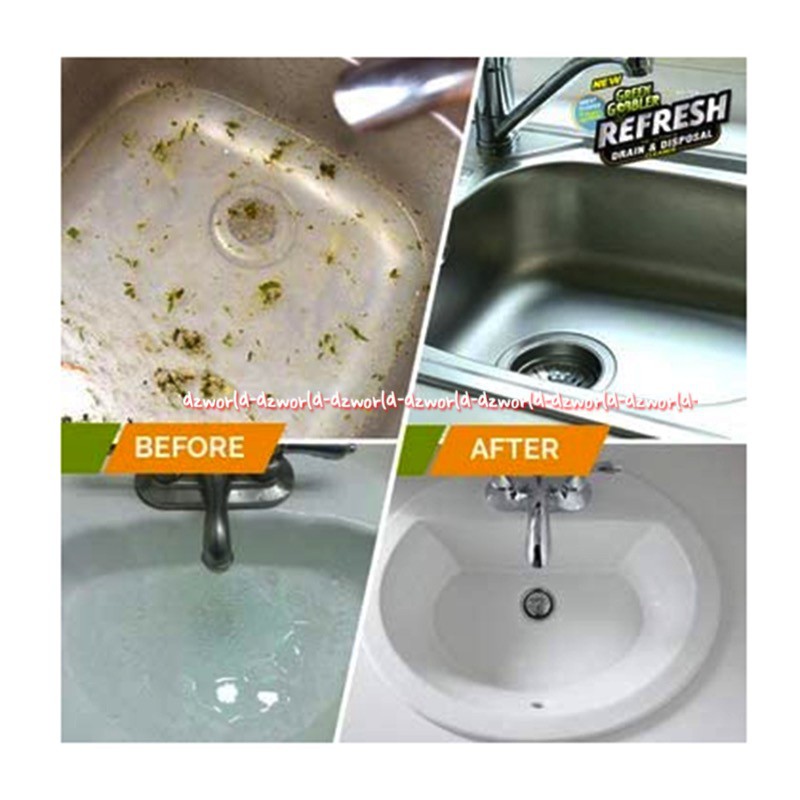 Green Gobbler Refresh Drain Disposal 946ml Pelancar Saluran Air Pipa Mampet Tersumbat Greengobbler