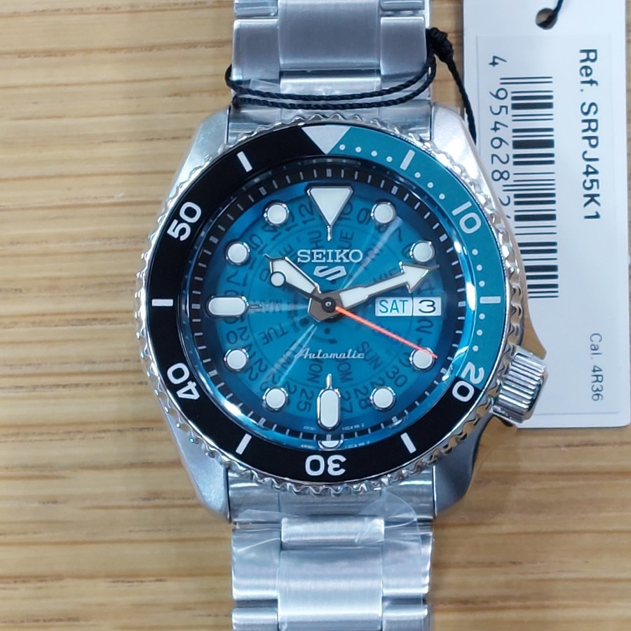 JAM PRIA SEIKO 5 SPORTS SRPJ45K1 SRPJ45 AUTOMATIC SKELETON ORIGINAL