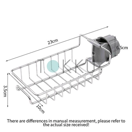 Rak Gantungan Kran Stainless Keran Tempat Spons Cuci Piring Wastafel