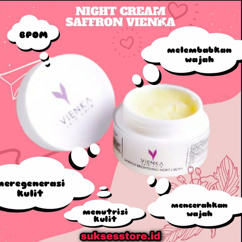 SAFFRON BRIGHTENING NIGHT CREAM VIENKA SKINCARE