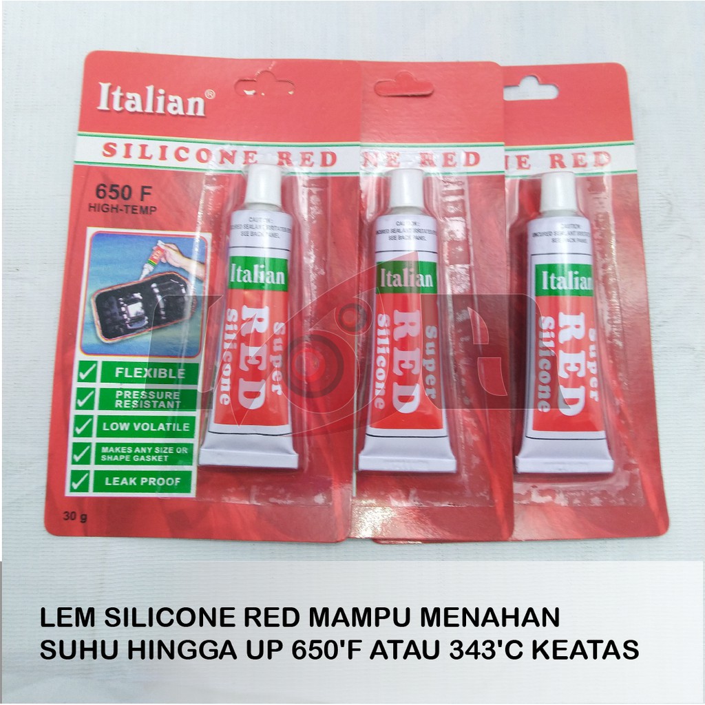 Lem Silicone Red Auto Sealer Merah 650 Autosealer tahan panas 35gr