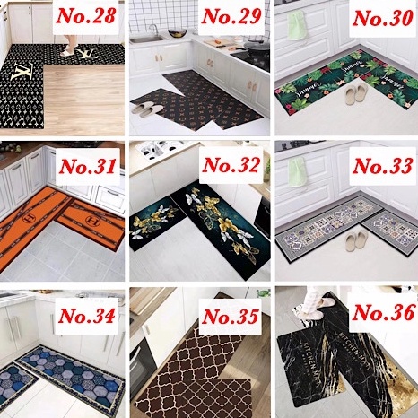 JOS1466 Keset Kaki 2in1 40x60cm Dan 40x120cm Keset Kaki Dapur Kamar Set Anti Slip