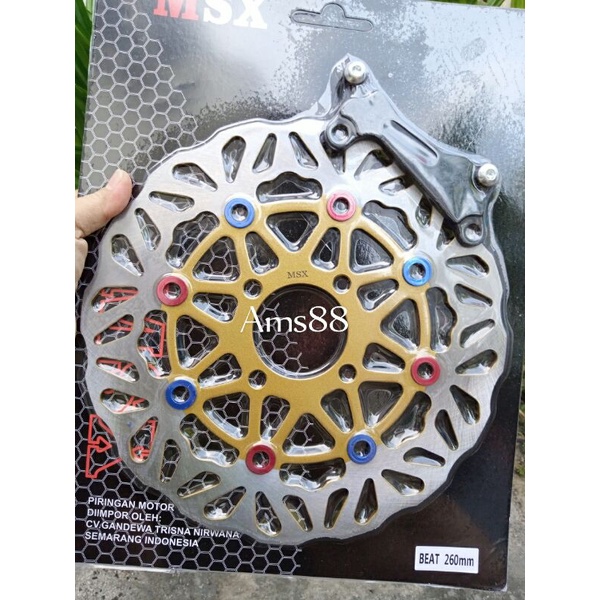 DISC PIRINGAN DEPAN LEBAR 260MM +PLUS BREKET/PIRINGAN CAKRAM BEAT SCOOPY VARIO SPACY GENIO