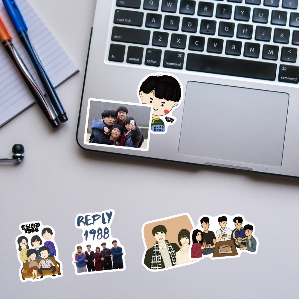 50PCS TV Show Reply 1988 Stickers Aesthetic for Laptop Water Bottle Fridge Waterproof Graffiti Decals Sticker Pack Kid Toy