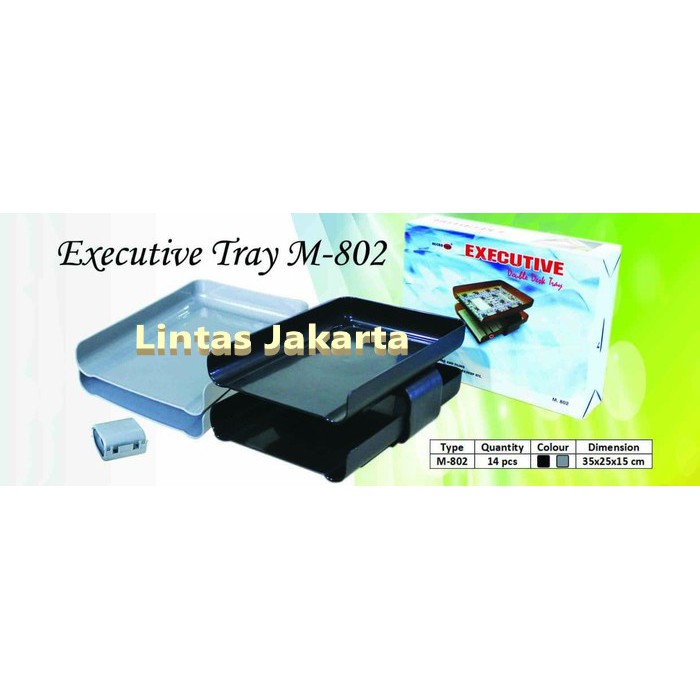 Letter Tray / Bak Surat Executive 2 Susun Merk Microtop M 802